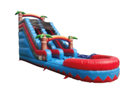 Tropical Blue & Red Water Slide